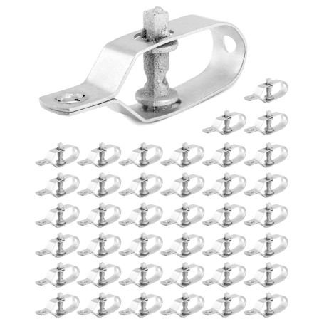 QWORK® Lot de 40 tendeur grillage 90 mm pour clôture