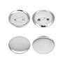 QWORK® Lot de 100 Badge Personnalisable 58mm, Badges Vierges en Métal avec des Épingles pour Machine à Boutons