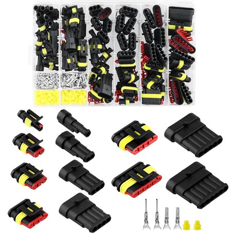 QWORK® 708 pièces voiture étanche connecteur électrique