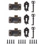 QWORK® 3 pièces antique serrure meubles