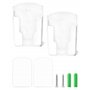 QWORK 2PCS Support Telecommande Mural avec Adhésive et Vis, pour Climatisation et TV, Taille intérieure : 63 mm x 30 mm x 100 mm