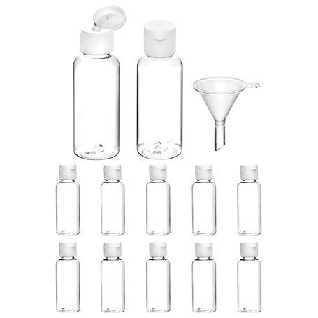 QWORK® Lot de 12 flacons de voyage de 50 ml