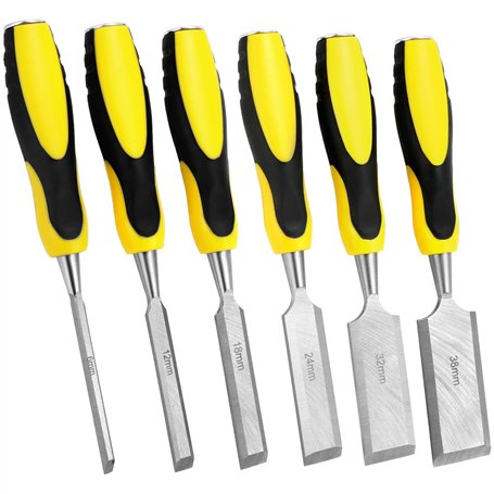 QWORK® 6 Pièces Ciseaux à Bois