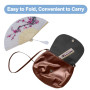pangutheos 2 Pièces Eventail Pliable, Éventails à Main Portables, Mini Eventails en Bambou, Eventail Chinois pour Les Fêtes D'Ét
