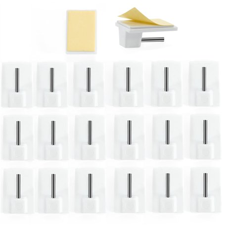 20 Pièces Crochets à Rideaux Autocollants