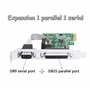 CERRXIAN Carte d'extension PCI-E vers RS232 Combo série parallèle DB9 + DB25 parallèle vers PCI-E 1 carte contrôleur