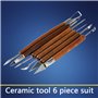 Walfront 6Pcs Outils Sculpture Argile Set Poterie Art Poterie et Sculpture pour Débutants ou Professionnels