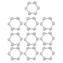 Yanmeer Lot de 10 Adaptateur de Frein à Disque en Alliage d'Aluminium Adaptateur de Freins Disque Center-Lock Adaptateur pour Ro