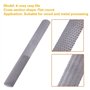 Akozon râpe en acier, 4 en 1 Lime à râpe plate en acier de 8 po / 200 mm Outil de travail à bois demi-rond pour menuiserie