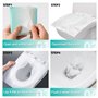 Ruitena– Lot de 60 Protege WC Jetable, Protection Toilette WC Jetable Couvre Siege Lunette WC Emballage Individuel Matériau Anti