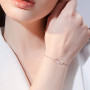 Dames Bracelet Rose Gold Cubic Zirconia 925 bijoux en argent Sterling pour femmes fille, symbole de l'infini amour cadeau pour l