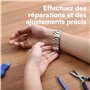 H&S Kit Reparation Montre - 155 Outil Montre avec Tournevis Horlogerie Ouvre Boitier Presse Montre pour Changement Pile Demontag