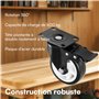 H&S Roulettes pour Meubles - 4x Roulette Charge Lourde Exterieur Max 600kg pour Meuble Placard Table Basse - Roue Chariot avec F