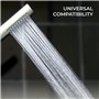 H&S Tête de Douche Haute Pression Universelle - Ensemble Douchette Manuelle avec Design Cylindrique - Pommeau de Remplacement In
