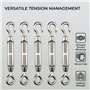 H&S Ridoir Robuste pour Câble & Fil - 5pcs - Tendeur en Acier Inoxydable M4 & Lot de Tendeurs à Oeil en Inox pour Cable