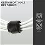 H&S Attache Cable en Nylon - 50pcs - Boucles & Crochets Serre Câble Ajustable - Organisateur Noir de Fil d'Ordinateur - Serre-câ
