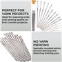 H&S Aiguilles Couture Gros Chas - 15pcs - Pour la Laine ou le Fil - Grande Aiguille à Coudre & a Broder en Acier Inoxydable Émou