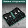LEAZZLE Set de 4 180mm Pince Circlips,Pinces à Circlips avec Sac de Rangement, Jeu de Pince a Clips avec Ressorts Durables et Po