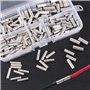 Glarks 220 pcs non isolés Connecteurs Butt Assortiment kit, 22–16/16–14/14–12/12–10 AWG Calibre sans fil électrique non isolés V