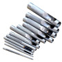 Xrten 12 Pcs Poinçon Creux en Acier Rond Set Poinçon à Trou Creux en Cuir pour Maroquinerie Artisanat Travail pour Bracelet de M