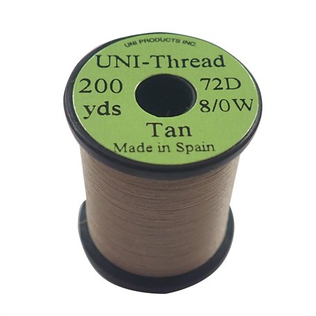 1 x UNI - Fil de montage - BEIGE - 200 yards (182m) - 8/0