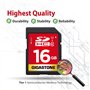 Gigastone 16 Go SDHC Carte Mémoire, Lot de 2 Cartes, Prime Série, Vitesse de Transfert allant jusqu'à 80 Mo/s. pour Photos, vidé