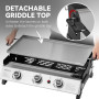 Royal Gourmet PD1303S – Plaque de cuisson à gaz portable de 61 cm avec plaque amovible pour barbecue au propane à 3 brûleurs, id