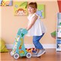 Teamson Kids Pousseur Trotteur en Bois Apprentissage de la Marche bébé Enfant Bleu PS-T0008