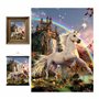 3D LiveLife Affiche murales lenticulaires Licorne étoile du Soir de Deluxebase. Poster Chateau 3D sans cadre. Décoration murale