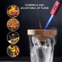 Chalumeau de Cuisine 2 Pièces, Chalumeaux de Cuisine pour Crème Brûlée, Flamme Réglable Rechargeable pour Pâtisserie Barbecue Ca