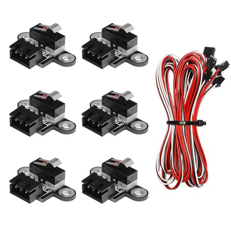 Genmitsu Lot de 6 micro-interrupteurs de fin de course avec câble 3 broches de 1 m pour 3018-PROVer/3018-MX3/3018-PROVer Mach3