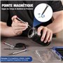 WORKPRO Jeu de 6 Tournevis de Précision en Alliage d’Aluminium, Tournevis Lunettes avec Pointe Magnétique et Poignée Antidérapan