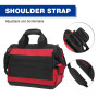 WORKPRO Sac à Outil avec 39 Poches 42 x 25 x 34 cm, Sac Porte-outils avec Grande Capacité, Fond Dur Etanche, Bandoulière Large R