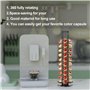 SYSYLY Porte Capsules pour 40 Dosettes,Rangement Capsule Rotatif Compatible avec Nespreso,Distributeur Capsules Café,Noir.