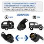 Xastro Adaptateur de remorque de 7 Broches vers 13 Broches 7/13 Connecteur de convertisseur de Prise électrique adapté pour remo