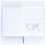 Designworks Ink Vintage Sass JB86-1093EU Carnet de notes à couverture rigide Motif Embrace The Day Bleu 14,6 x 21,6 cm 240 pages