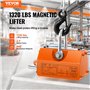 VEVOR Levage Magnétique 600 kg Aimant de Levage Permanent en Néodyme N42 Porteur Magnétique 210x118x118 mm avec Crochet Chromé F