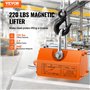 VEVOR Levage Magnétique 100 kg Aimant de Levage Permanent en Néodyme N42 Porteur Magnétique avec Crochet Chromé Facteur de Sécur