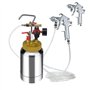 VEVOR Pistolet à Peinture avec Réservoir Portable 2 L Pot de Pression de Peinture Entrée d’Air 6,4 mm Sortie 9,5 mm Pulvérisateu