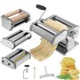 VEVOR Machine à Pâtes Manuelle Acier INOX Machine à Pâtes Fraîches Italiennes 9 Épaisseurs 0