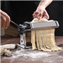 VEVOR Machine à Pâtes Manuelle Acier INOX Machine à Pâtes Fraîches Italiennes 9 Épaisseurs 0,3-3 mm Largeur 1,5/6,6 mm 3/45 mm M