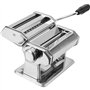 VEVOR Machine à Pâtes Manuelle Acier INOX Machine à Pâtes Fraîches Italiennes 9 Épaisseurs 0,3-3 mm Largeur 1,5/6,6 mm 3/45 mm M