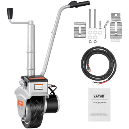 VEVOR Roue Jockey Motorisée Électrique Remorque 2268 kg Chariot de Remorque 350 W 12 V Vitesse Déplacement 6