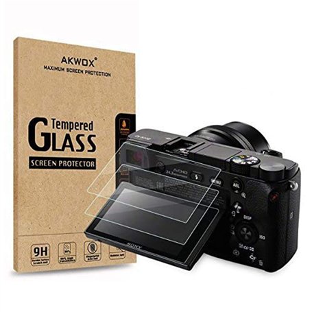 AKWOX 3 Pièces Verre Trempé Compatible avec DSLR Alpha A6000 A6300 A5000 NEX-3 NEX-5 NEX-6 NEX-7