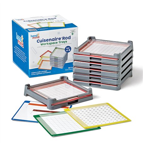 Learning Resources Lot de 6 Plateaux pour réglettes Cuisenaire