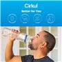 Cirkul Kit de démarrage de bouteille d'eau en plastique sans BPA de 946 ml avec couvercle bleu marine, 2 cartouches de saveur (1