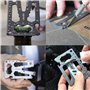 Lever Gear Toolcard Pro avec Pince à billets - Carte de crédit Multi-outils 40 en 1. Élégant Portefeuille multi-outils et pince 
