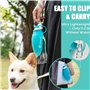 LumoLeaf Gourde pour Chien – Distributeur d’Eau Portable avec Gamelle Feuille Pliable – Bouteille de Voyage Légère pour Petits e