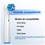 REDTRON Têtes de Brosse de Rechange Compatible avec Oral B, 16 Format Familial Têtes de Brosse à Dents pour Oral B, Fonctionne a