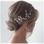 JUSTUSNX Coiffe de mariée en cristal argenté pour femme et fille